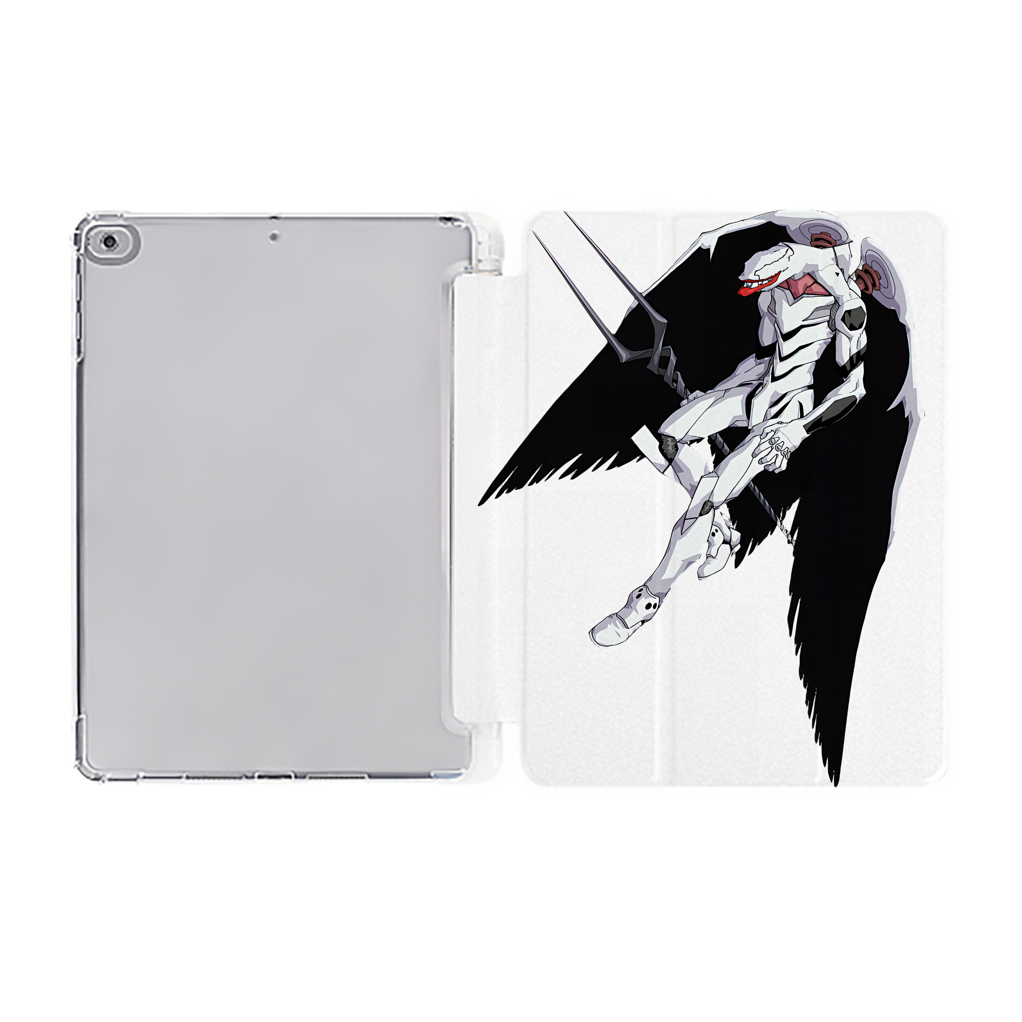 （画像用） EVA 新世紀エヴァンゲリオン IPad ケース ペン収納付き 三つ折りスタンド PUレザー×シリコン 対応機種9.5/10.5/10.9インチ